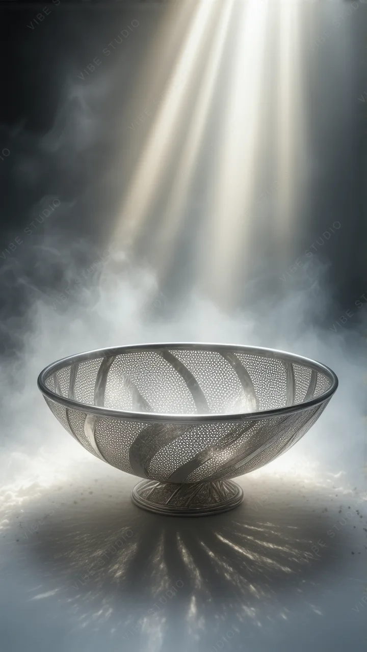 Silver Metallic Bowl Phone Wallpaper