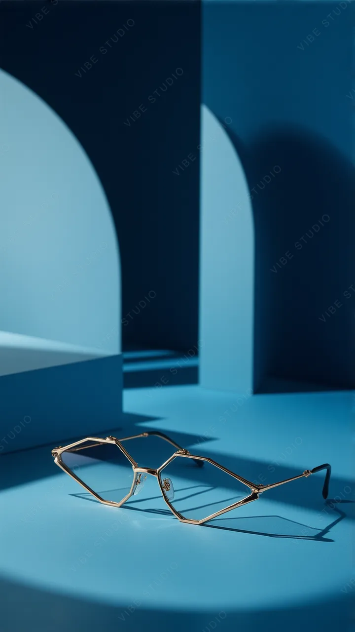Geometric Gold Frame Phone Wallpaper