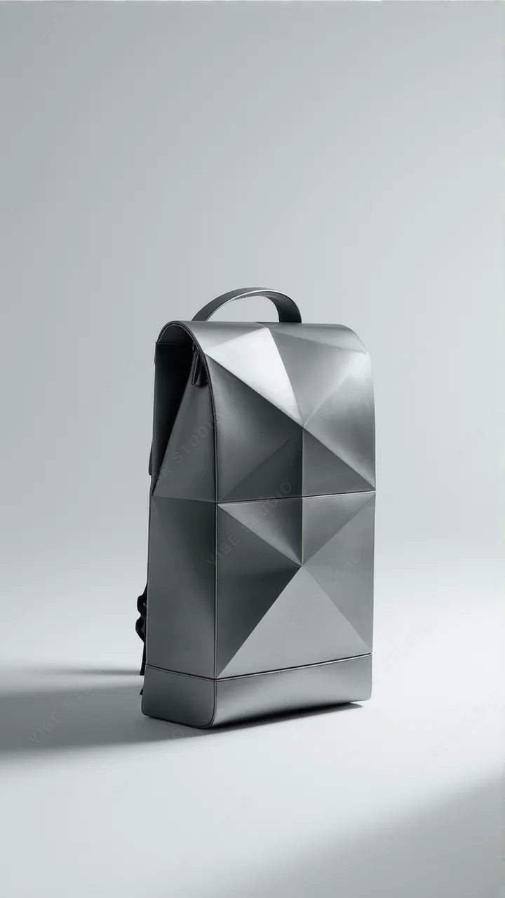 Metallic Geometric Backpack Phone Wallpaper