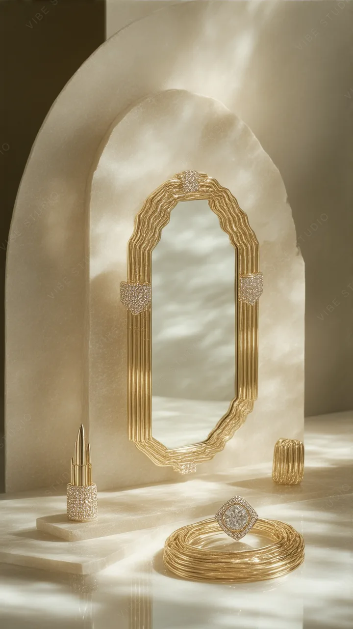 Gold Jewelry Phone Wallpaper