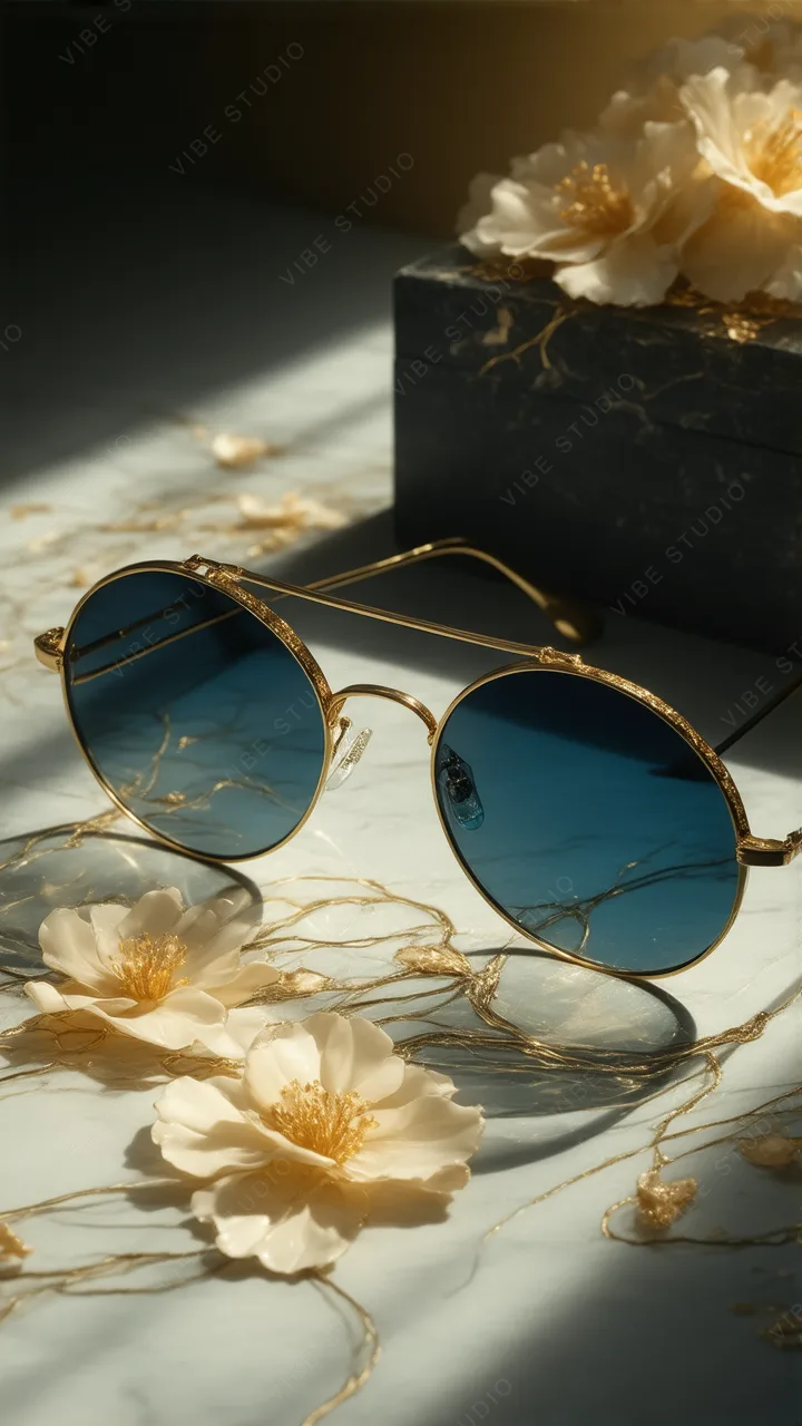 Blue Teal Sunglasses Phone Wallpaper