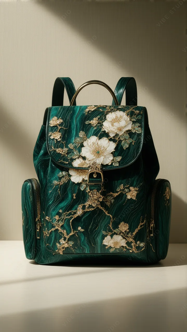 Velvet Floral Backpack Phone Wallpaper