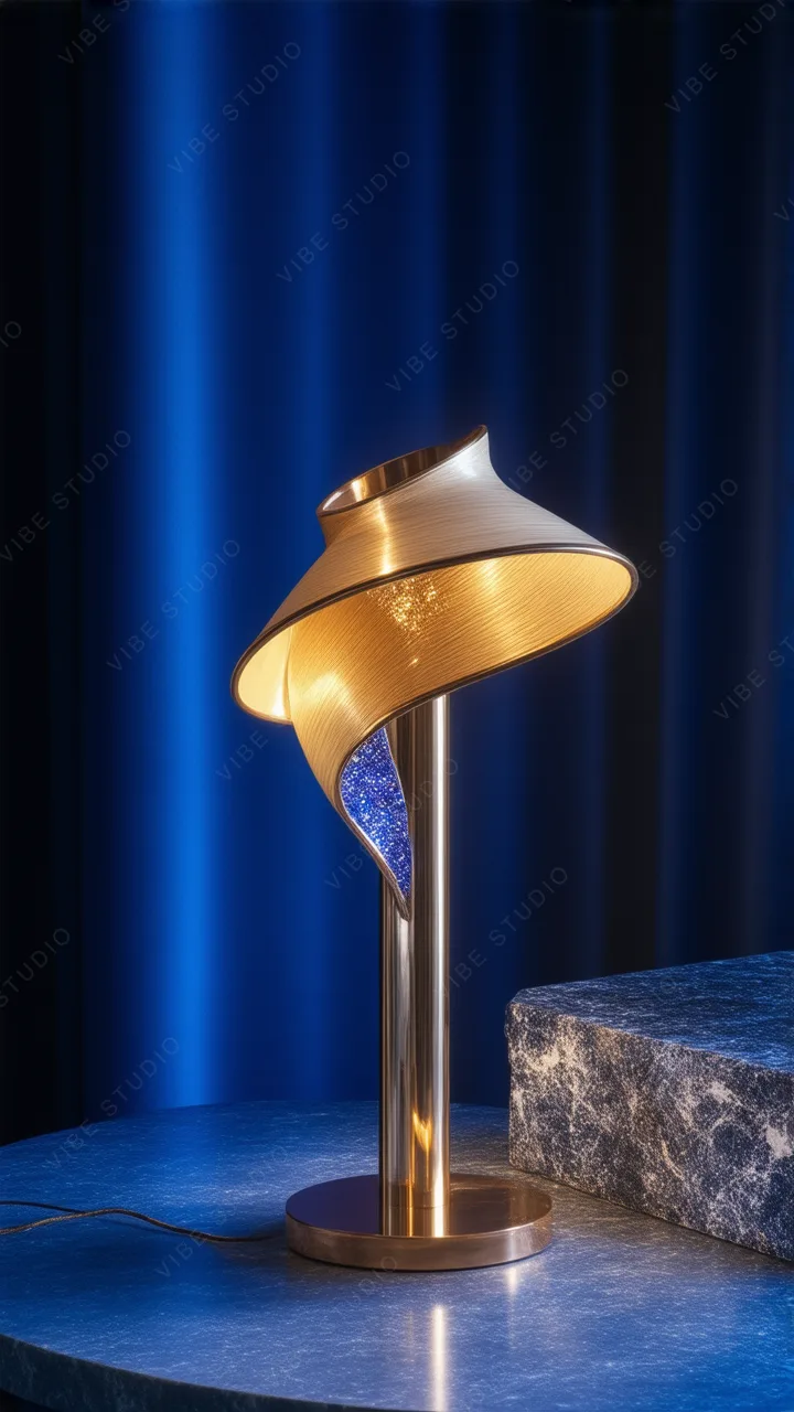Gold Spiral Lamp Phone Wallpaper