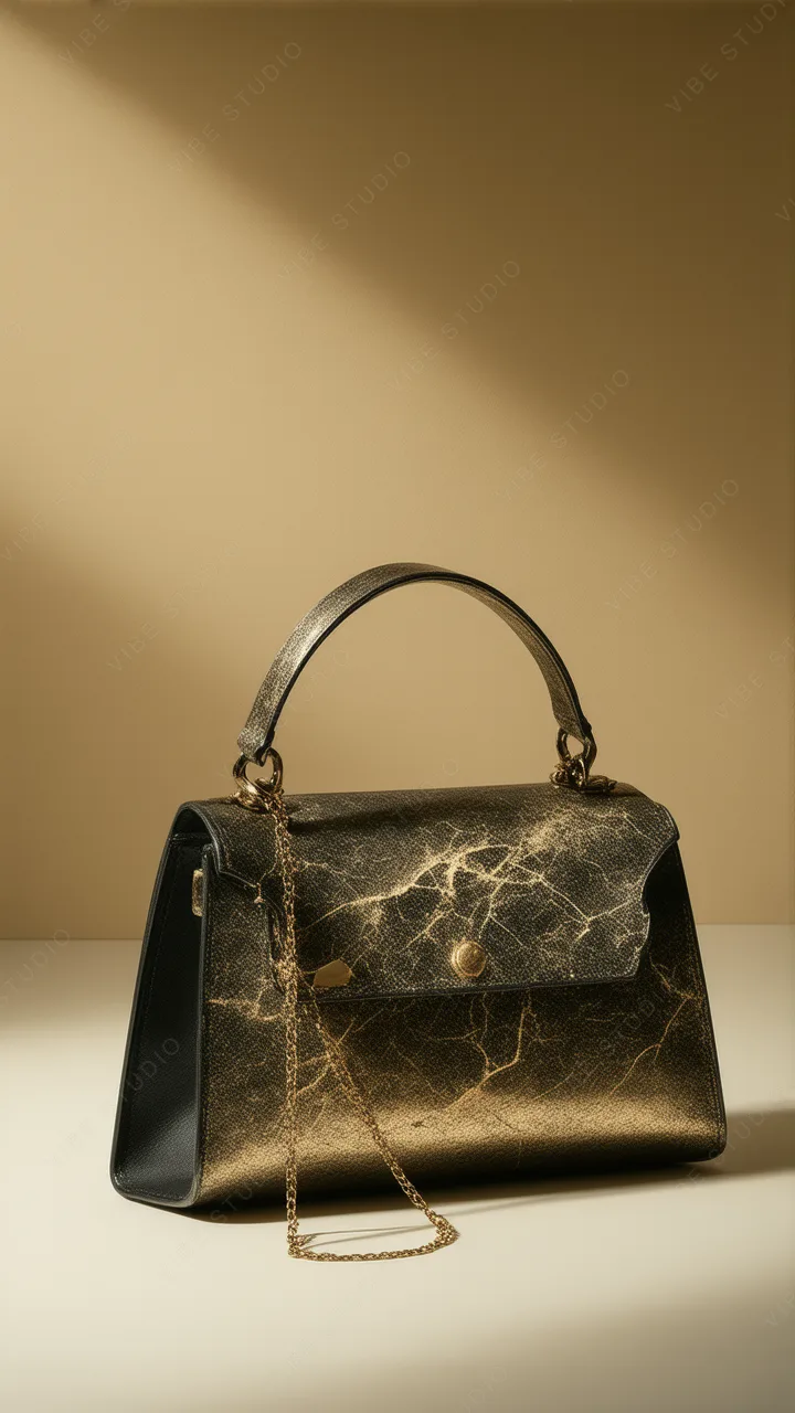 Gold Marble Texture Handbag Phone Wallpaper