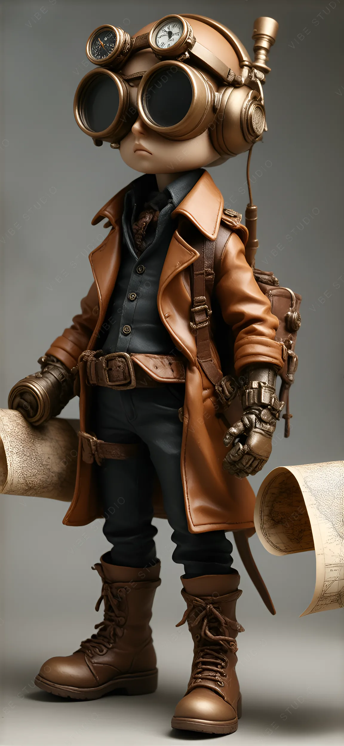 Steampunk Explorer Figure