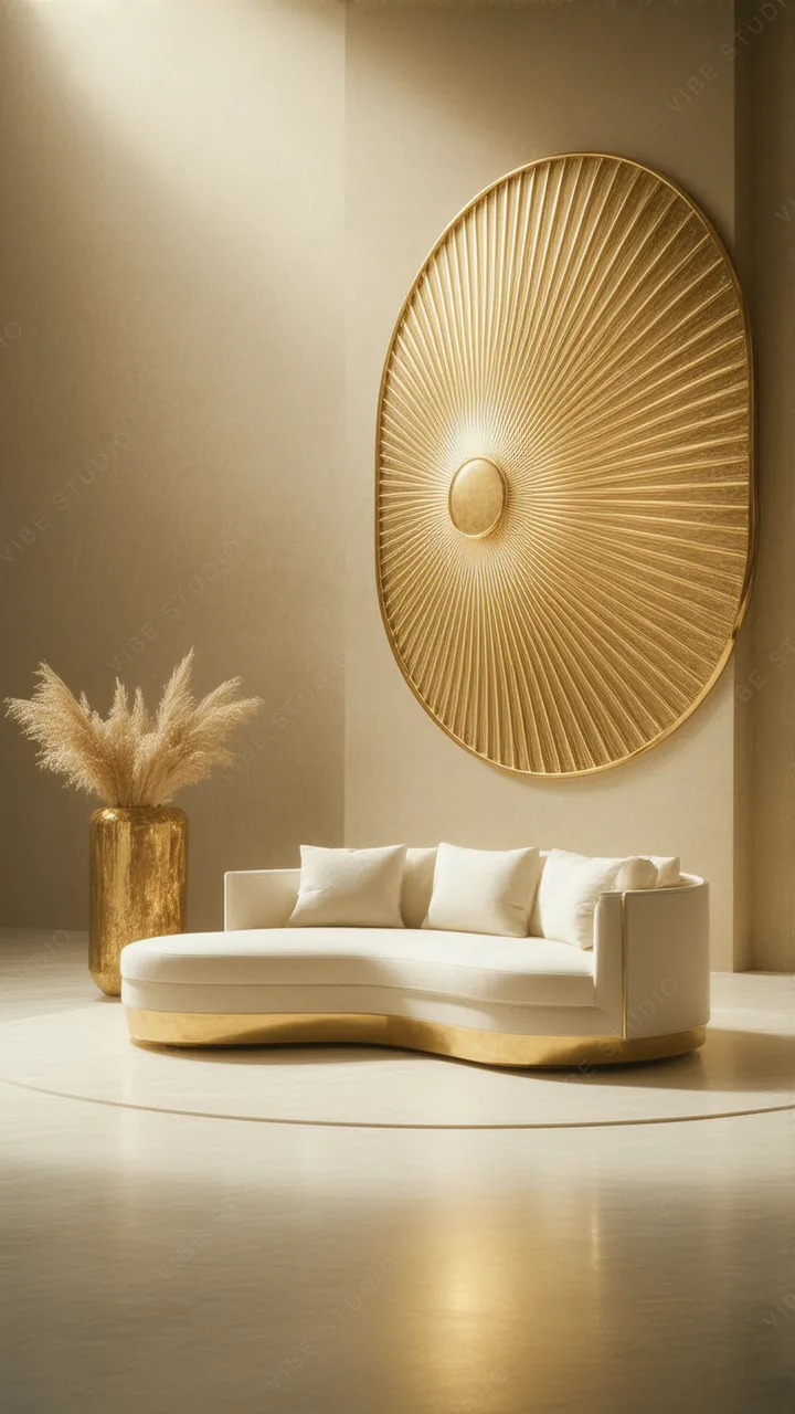 Gold Metallic Sofa Wallpaper  Wallpaper