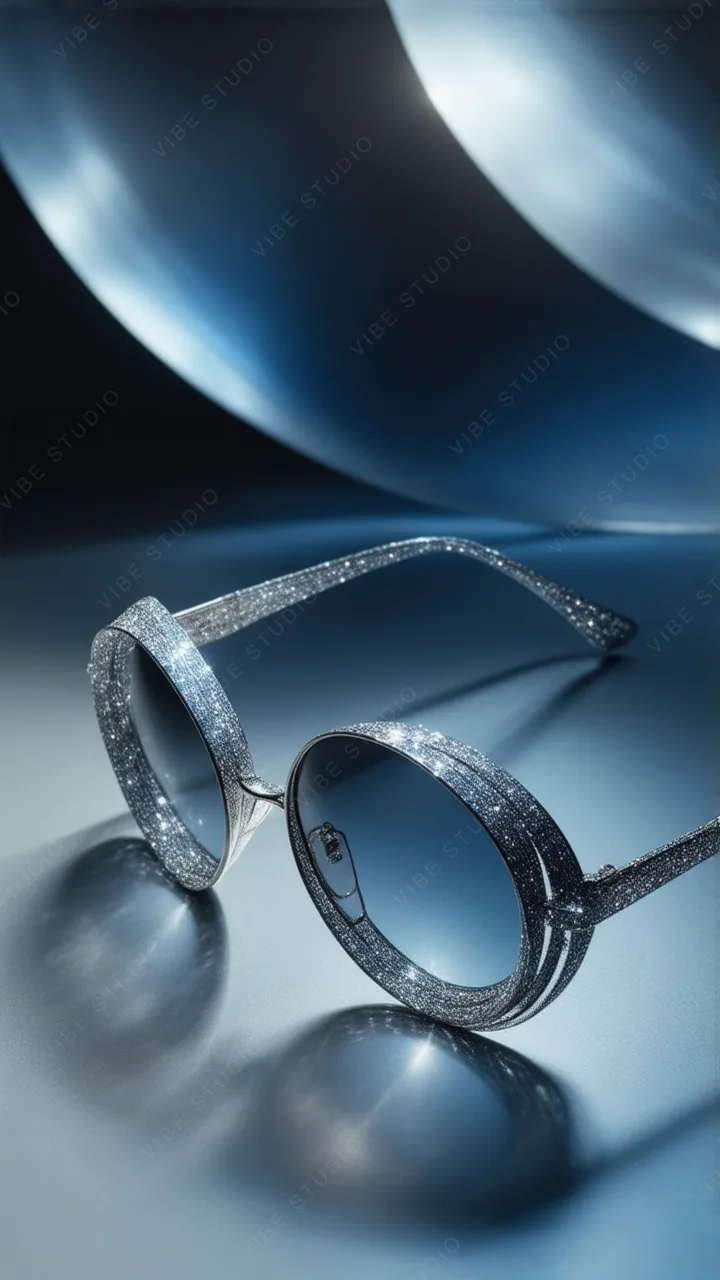 Glittery Circular Sunglasses Phone Wallpaper