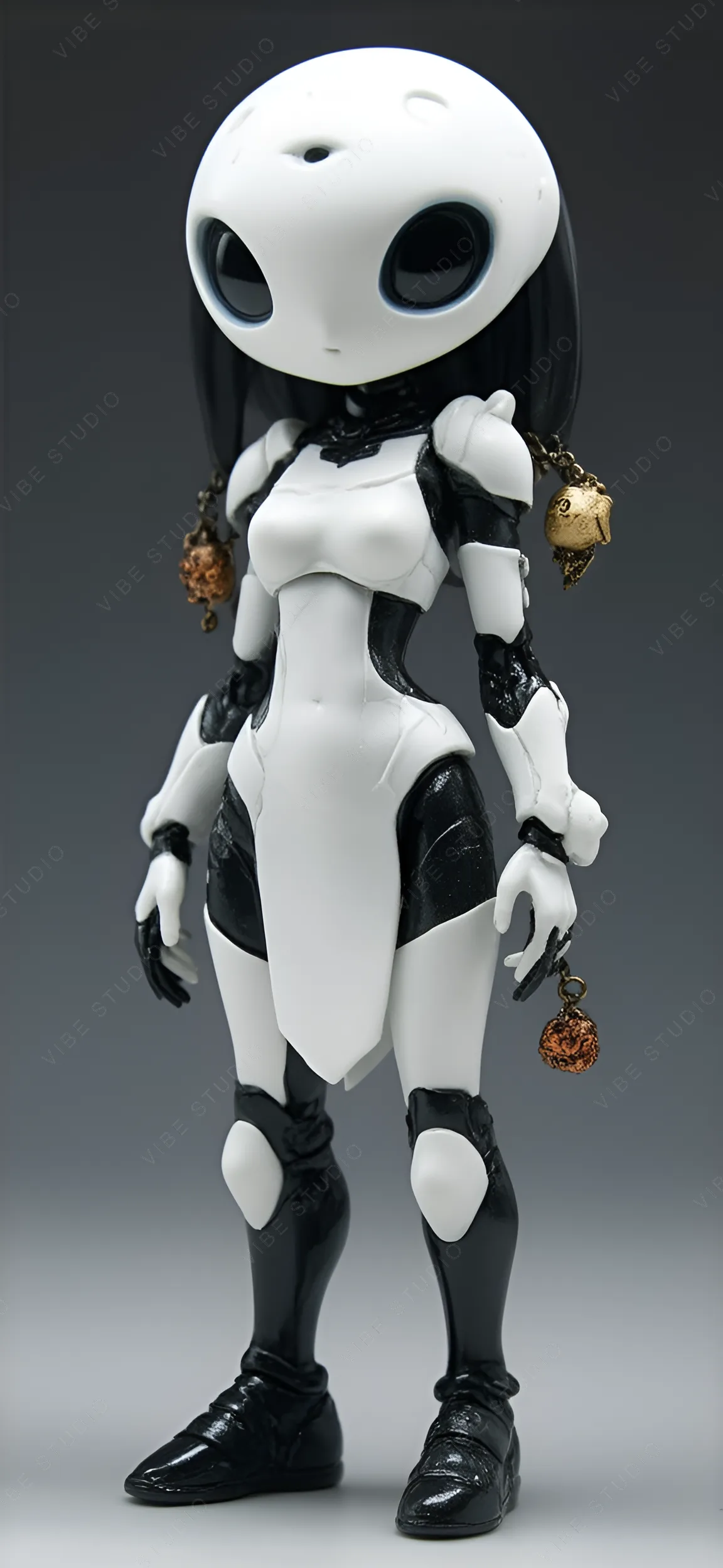 Biomechanoid Figure Asymmetrical Design