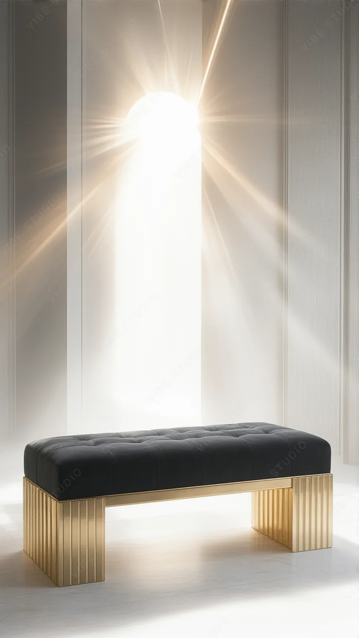 Black Velvet &amp; Gold Metallic Bench Phone Wallpaper