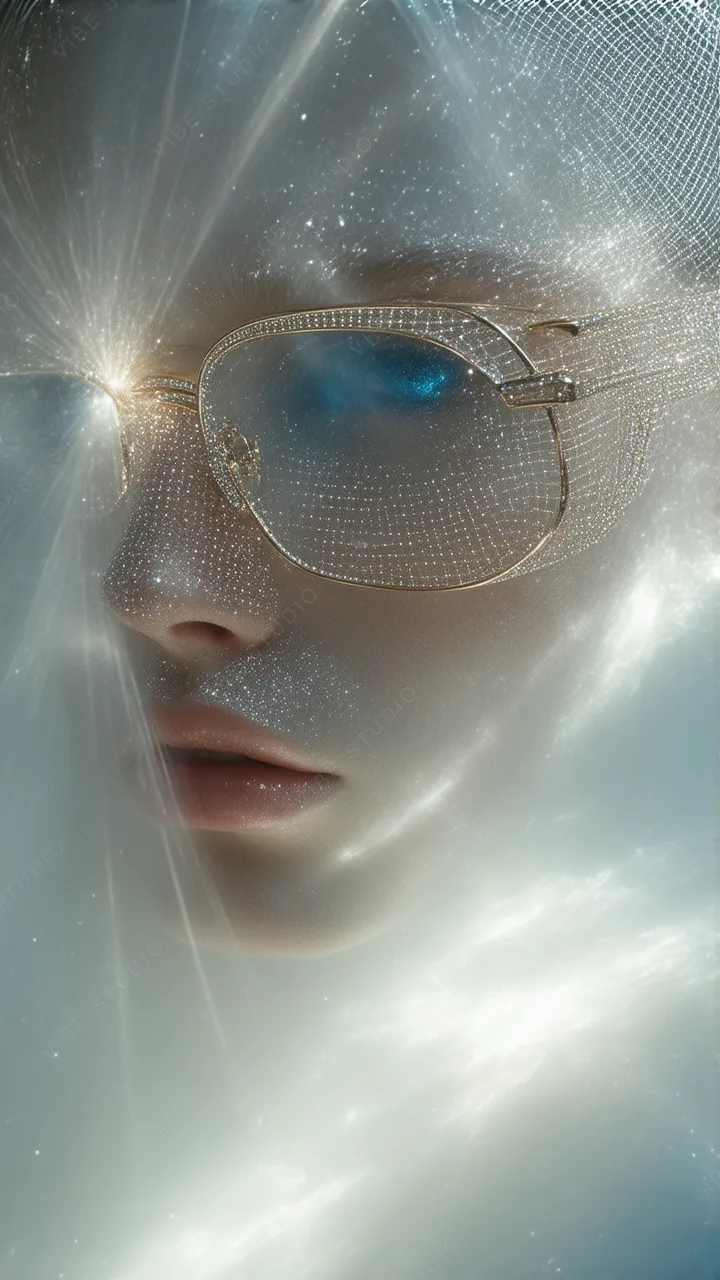 Gold Frame Phone Wallpaper - Crystal Reflections