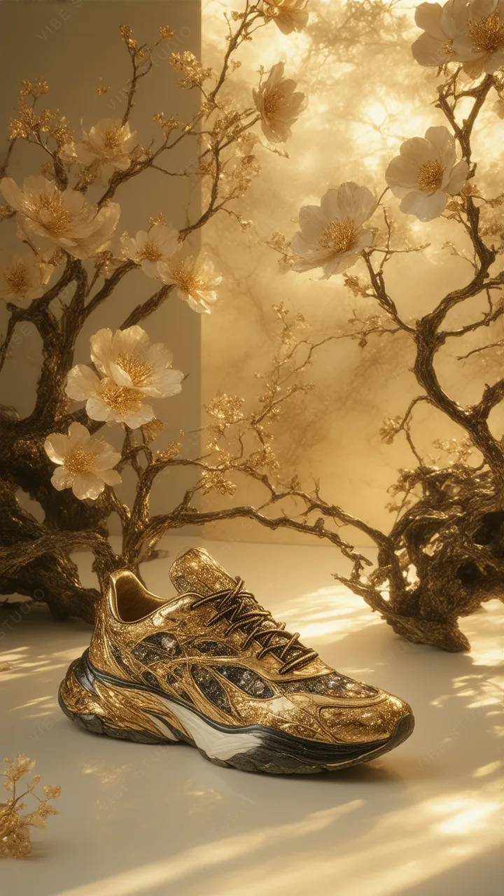 Gold Sculpture Phone Wallpaper