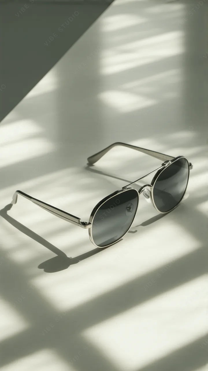 Silver Aviator Sunglasses Phone Wallpaper