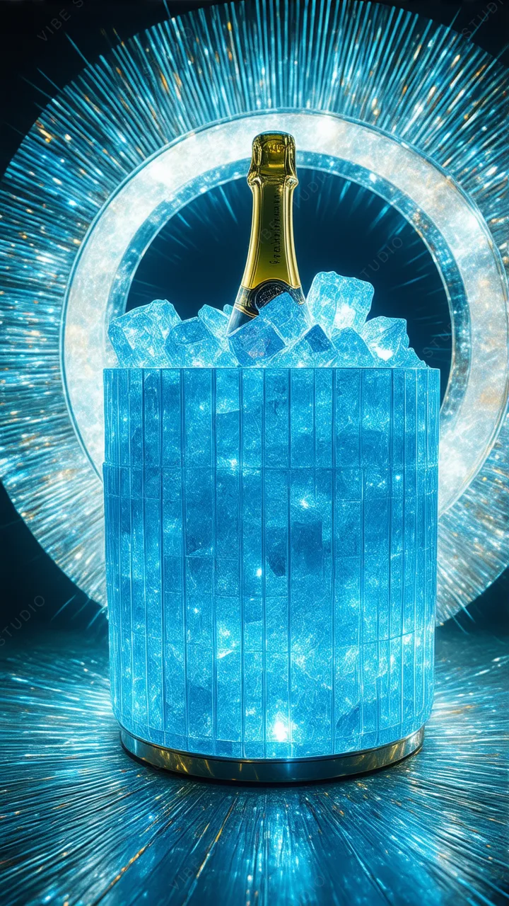 Blue Ice Bucket Phone Wallpaper