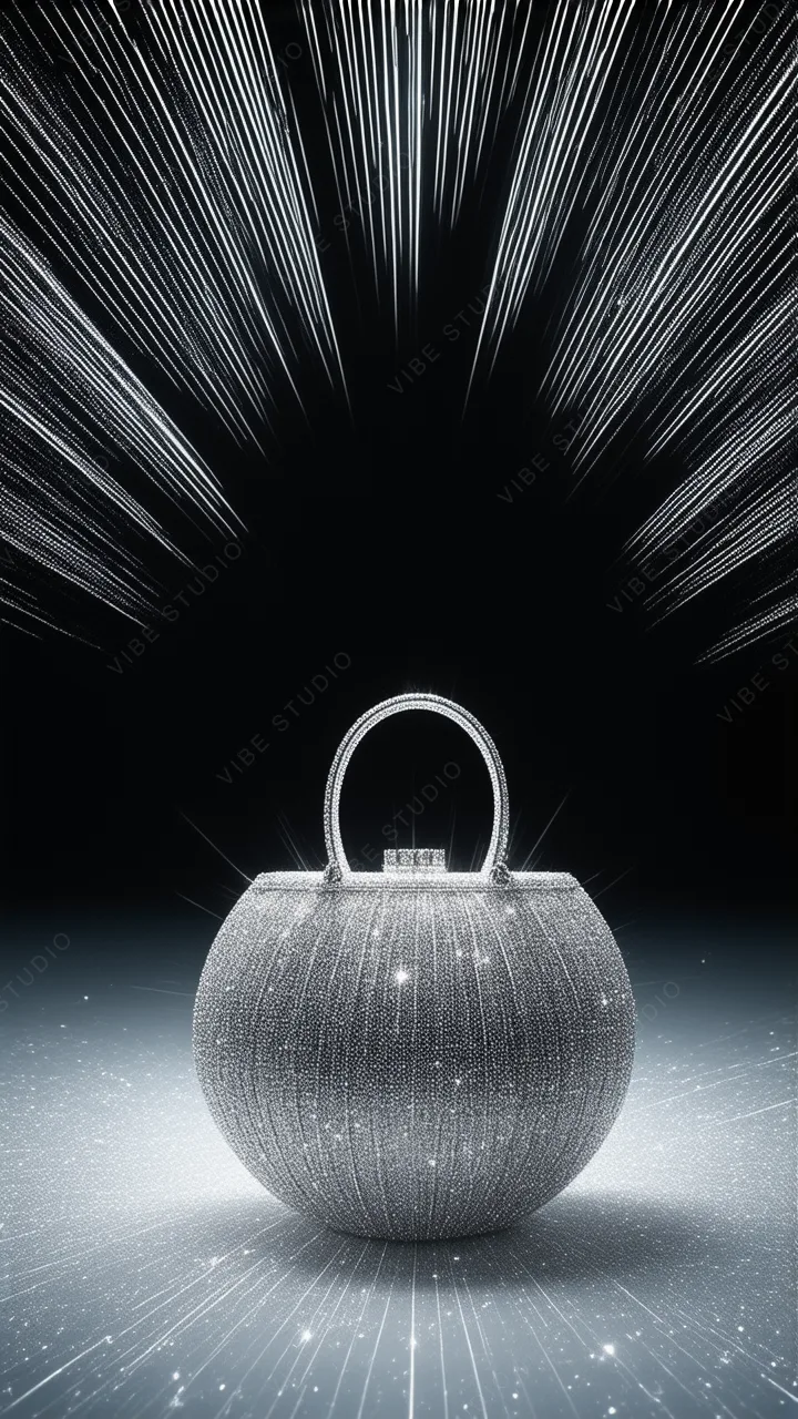 Crystal Sphere Phone Wallpaper, Luxurious Metallic Texture