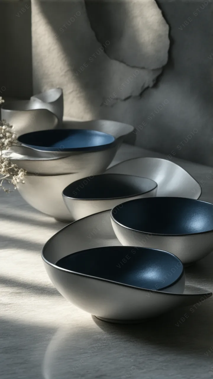 Modern Metallic Bowl Phone Wallpaper