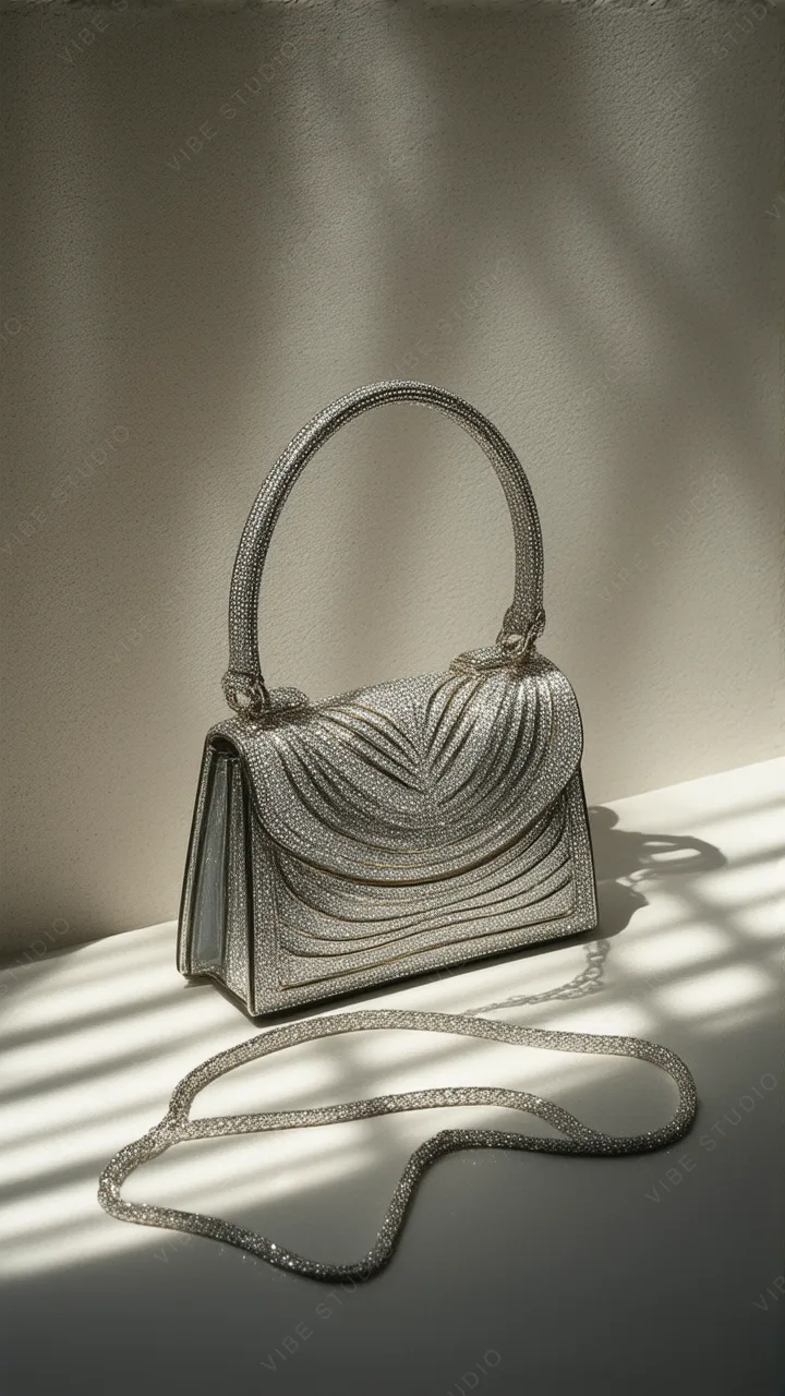 Elegant Crystal Evening Bag Phone Wallpaper