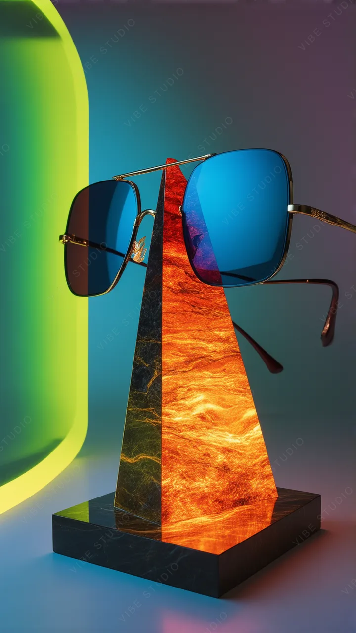 Blue Crystal Sunglasses Phone Wallpaper
