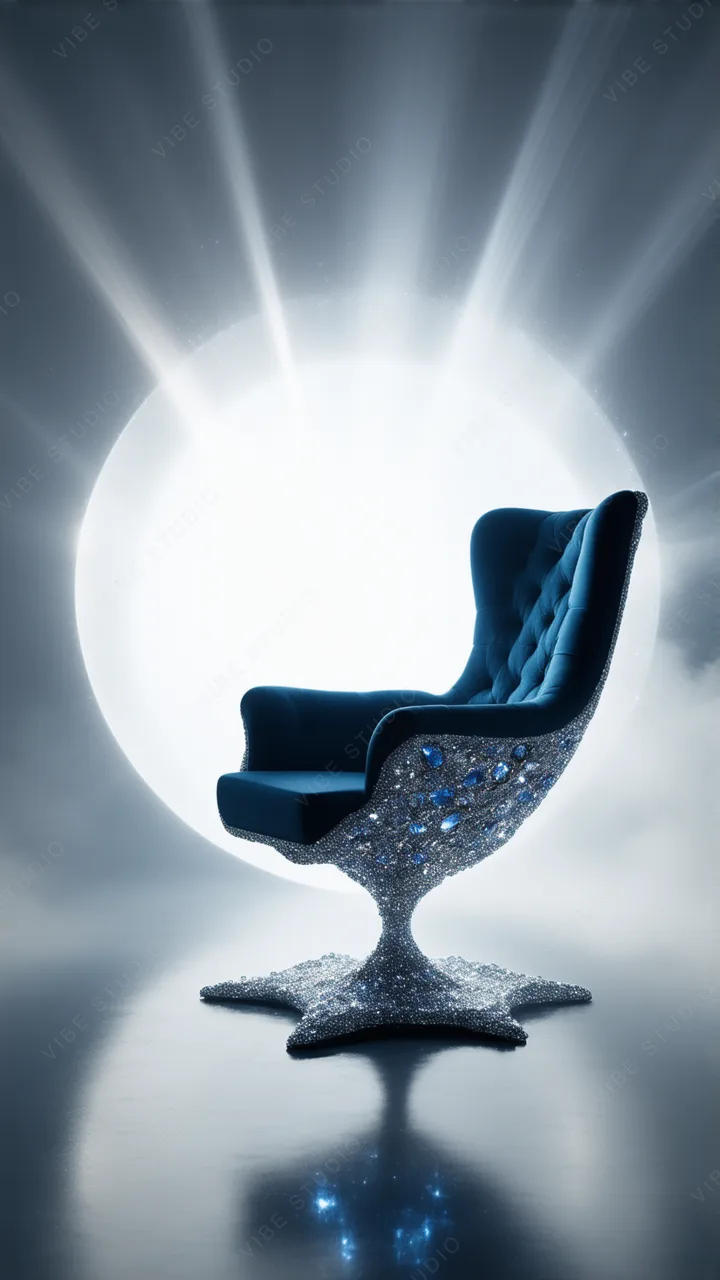 Luxurious Teal Velvet Chair Phone Wallpaper
