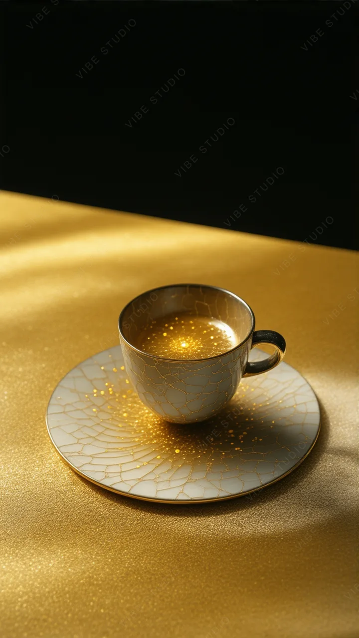 Golden Cup Wallpaper – Elegant Deco Style