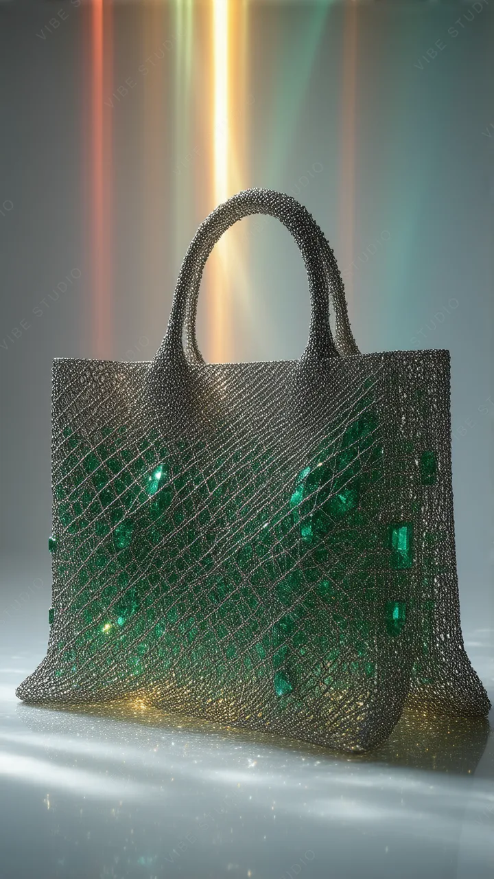 Textured Emerald Gemstone Bag Wallpaper
