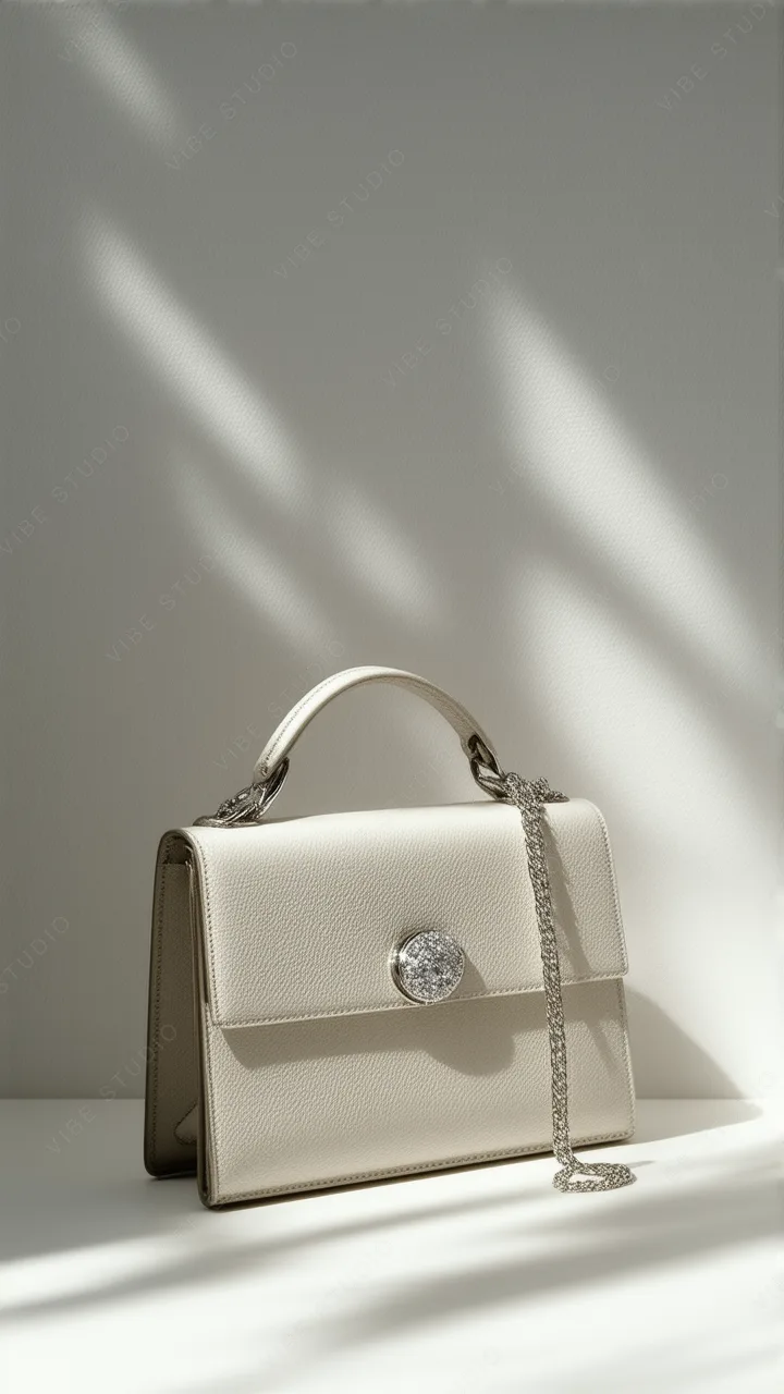 Elegant Cream Leather Crossbody Phone Wallpaper