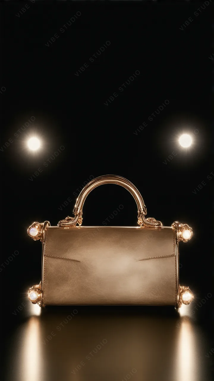Luxurious Gold Handbag Phone Wallpaper