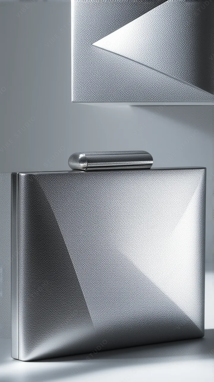 Geometric Silver Clutch Phone Wallpaper