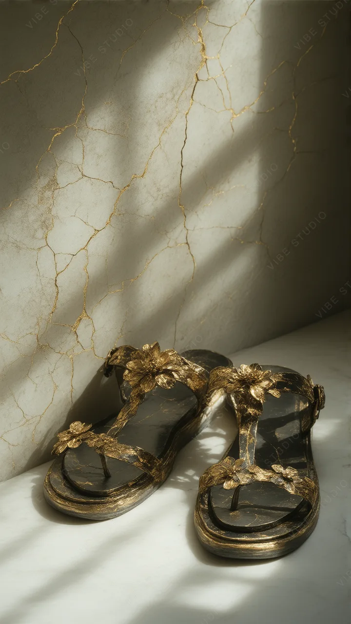Gold Leaf Sandals Phone Wallpaper  Wallpaper