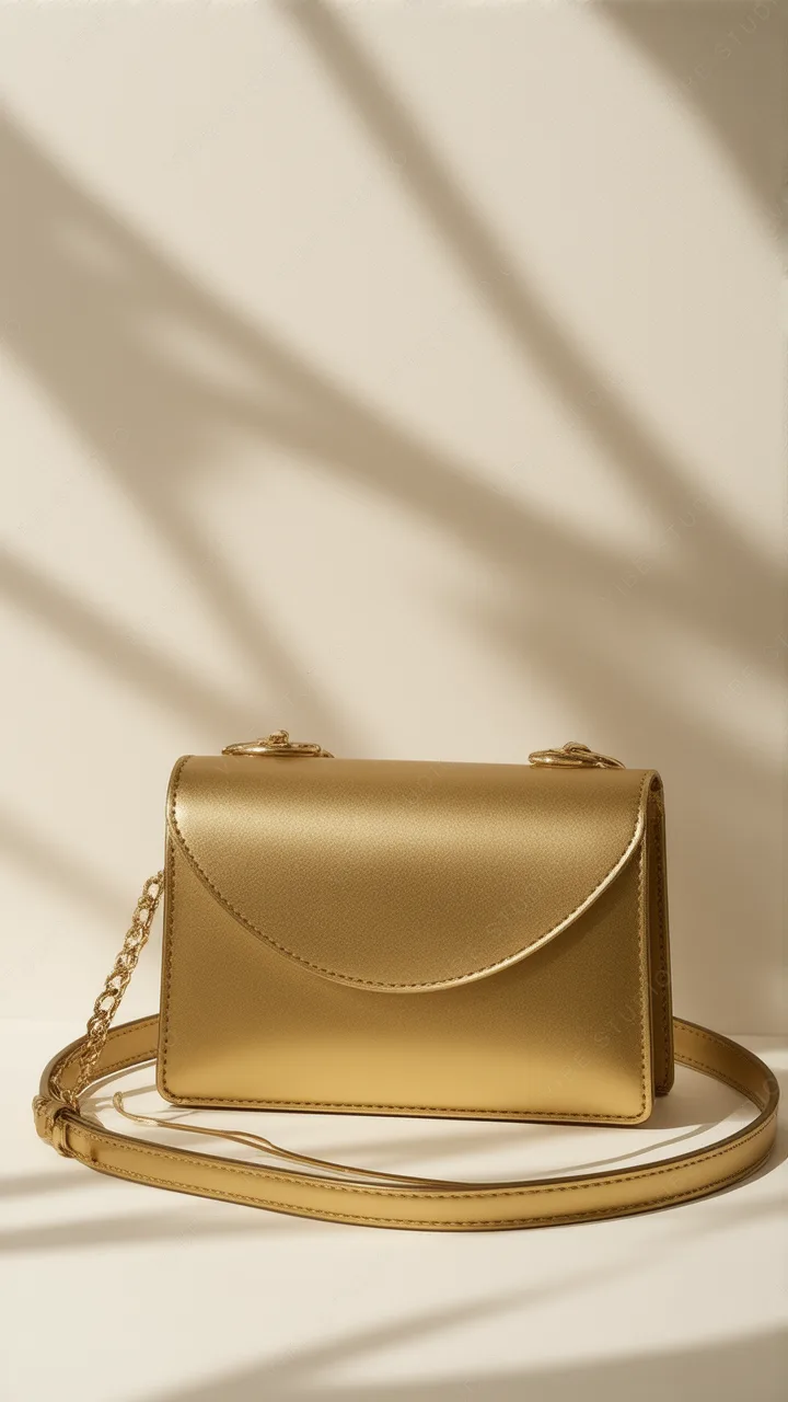 Gold Metallic Shoulder Bag Phone Wallpaper