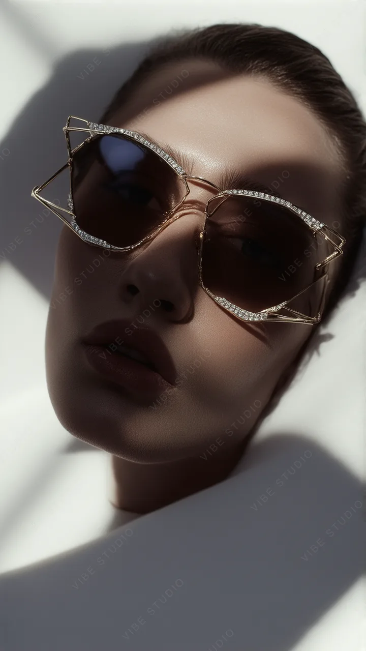 Gold Geometric Sunglasses Phone Wallpaper  Wallpaper