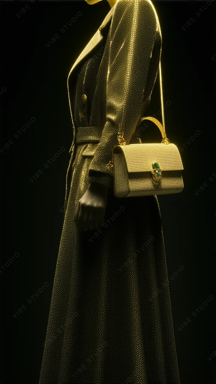 Luxurious Gold Fabric Phone Wallpaper