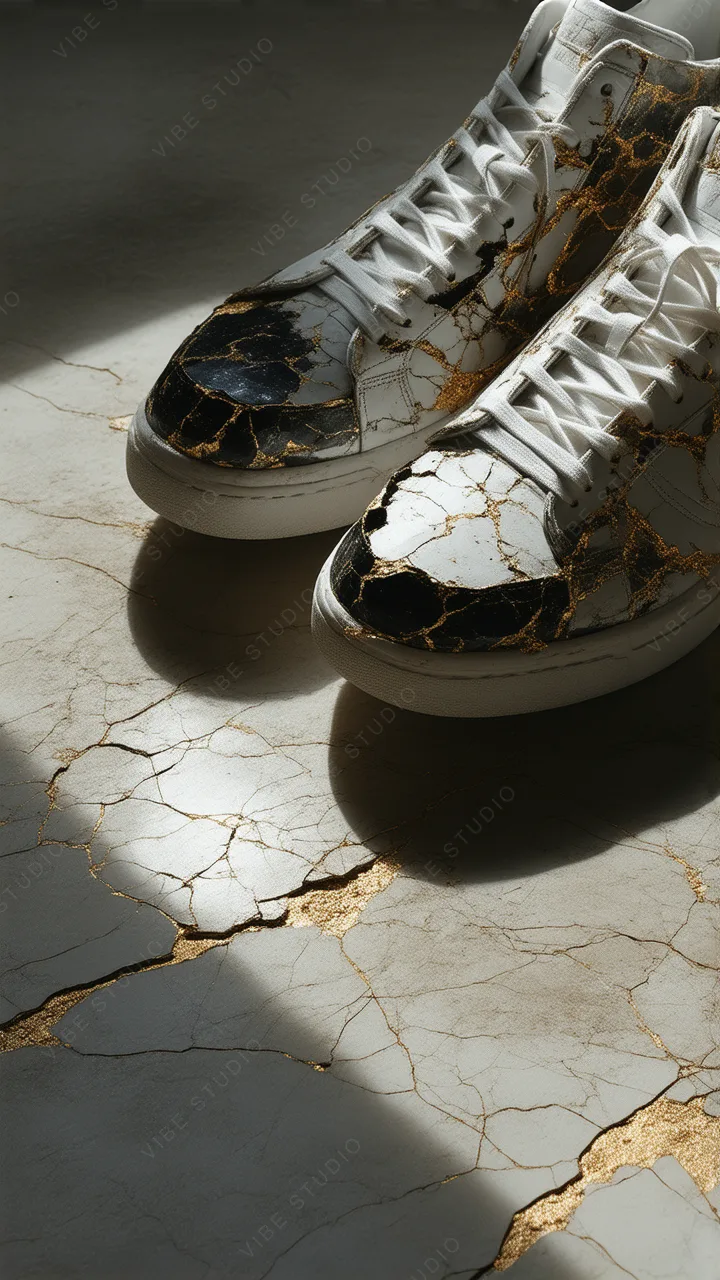Marble Texture Phone Wallpaper - Luxurious Gold Detail