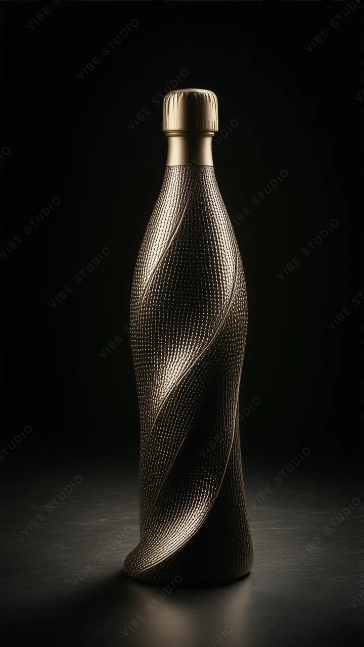 Metallic Spiral Bottle Phone Wallpaper