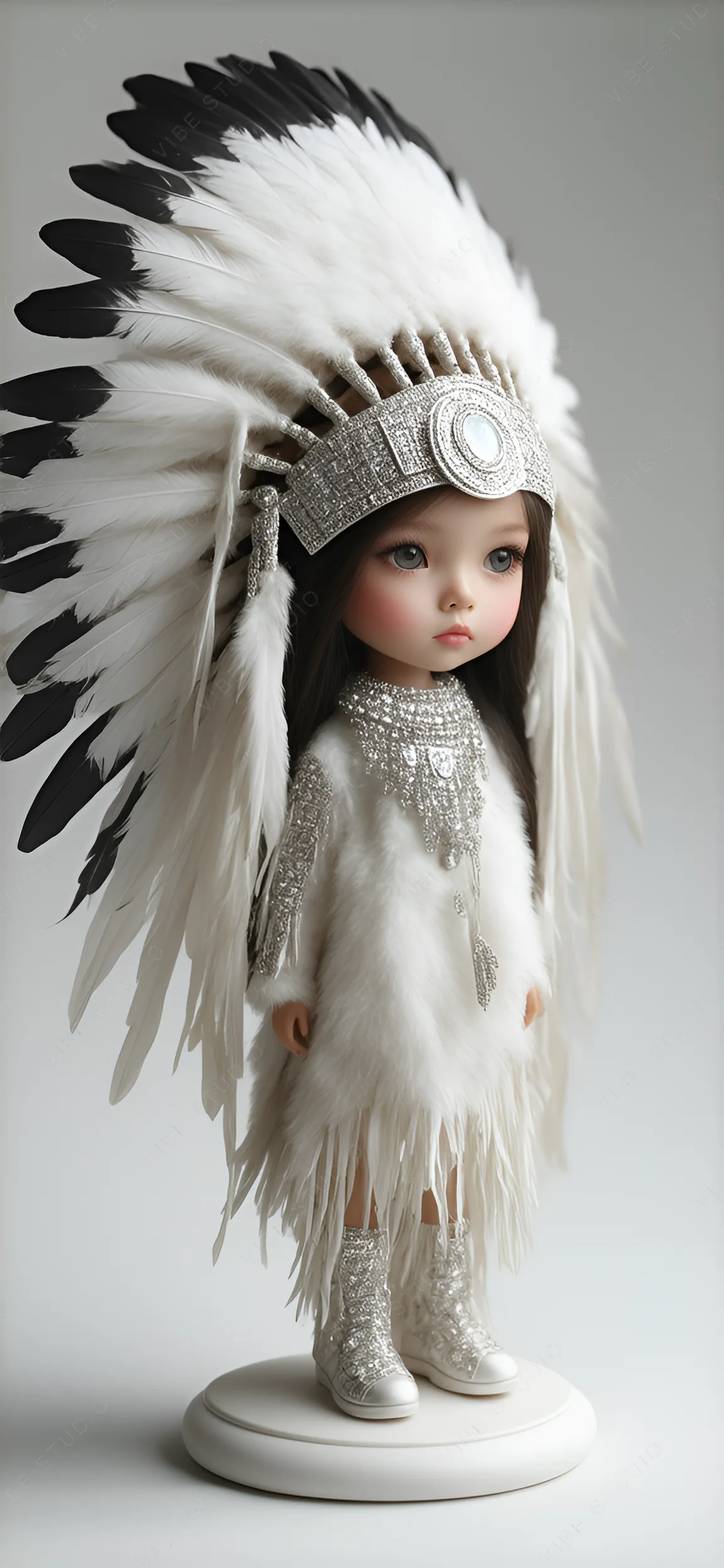 Native American Inspired Doll Feather Headdress