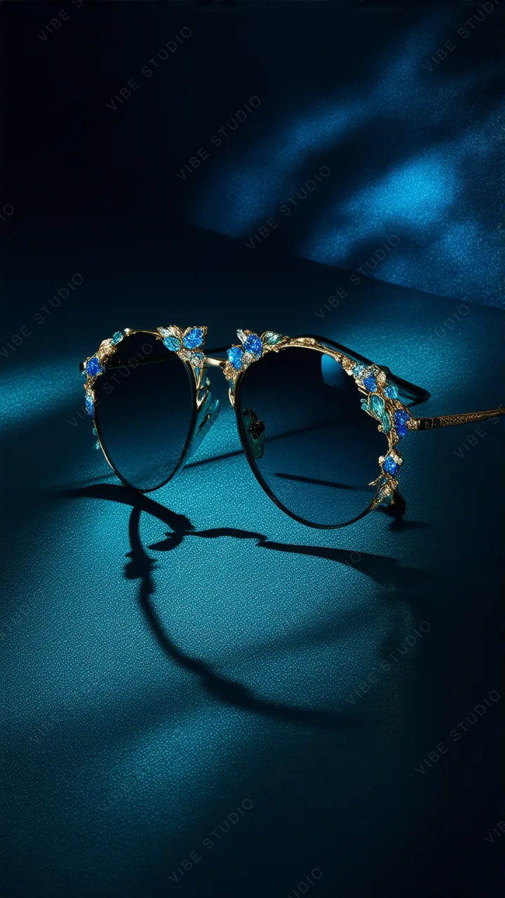 Crystal Gold Sunglasses Phone Wallpaper