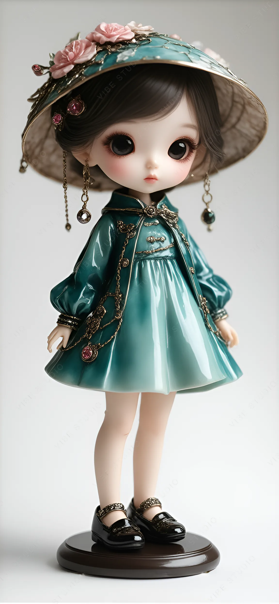 Hanfu Inspired Doll With Wide Brimmed Hat