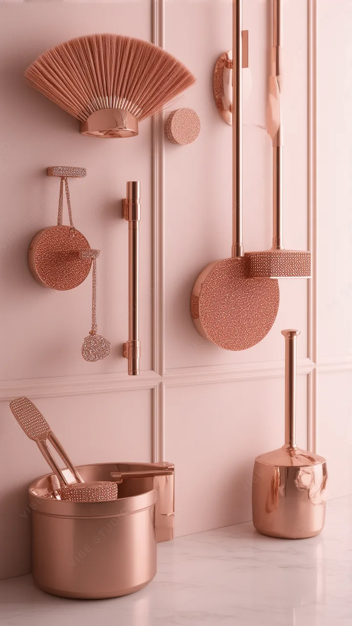 Rose Gold Metallic Texture Phone Wallpaper