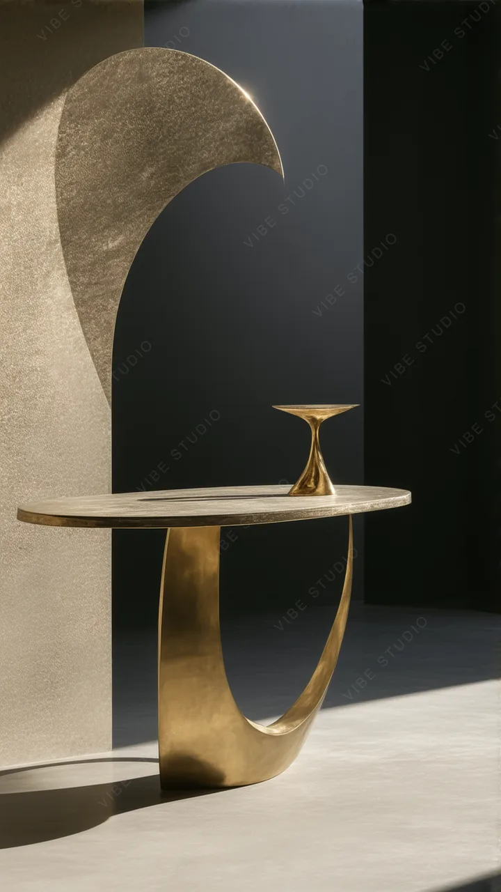 Gold Metallic Sculpture Phone Wallpaper