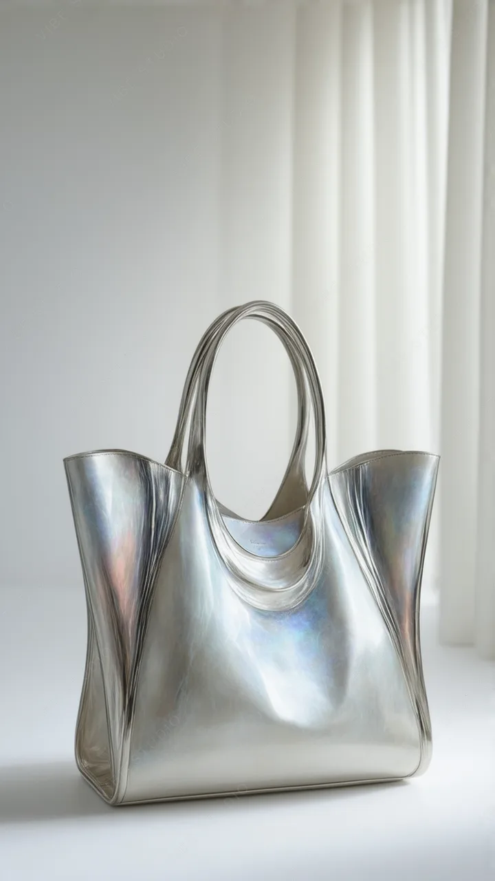 Metallic Hologram Tote Bag – Studio Product Photography