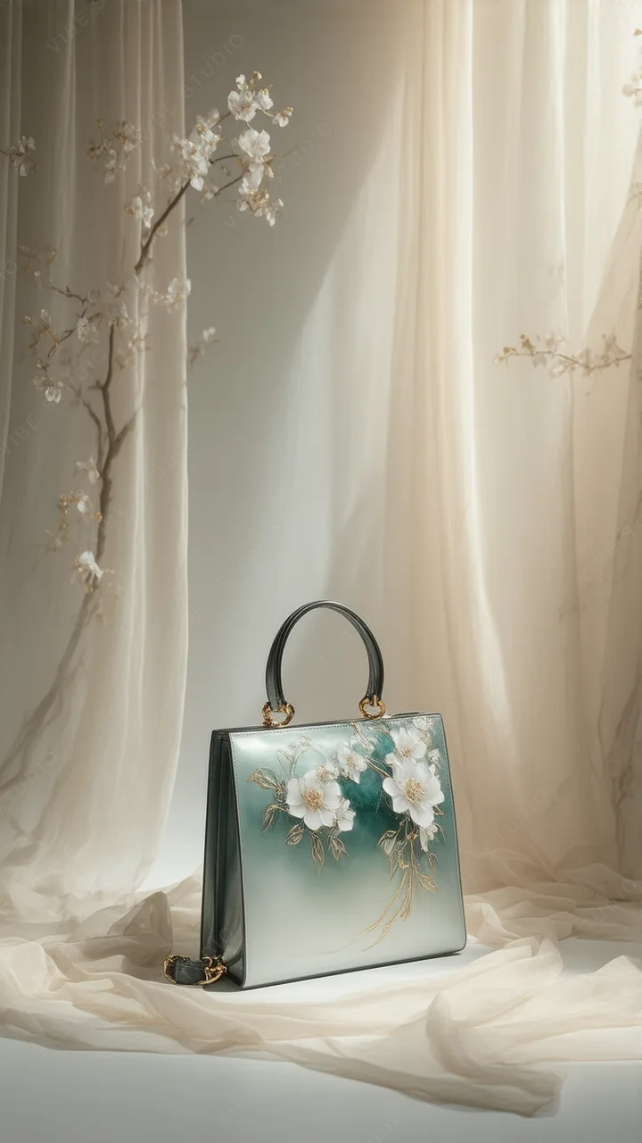 Elegant Floral Handbag Phone Wallpaper