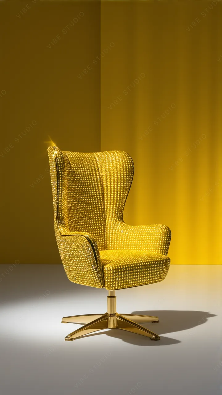 Yellow Winged Chair Phone Wallpaper