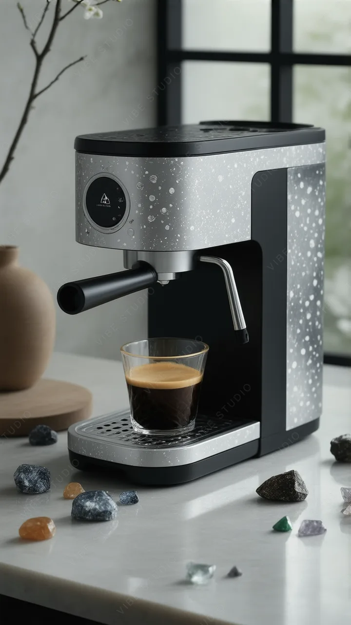 Metallic Coffee Machine Phone Wallpaper