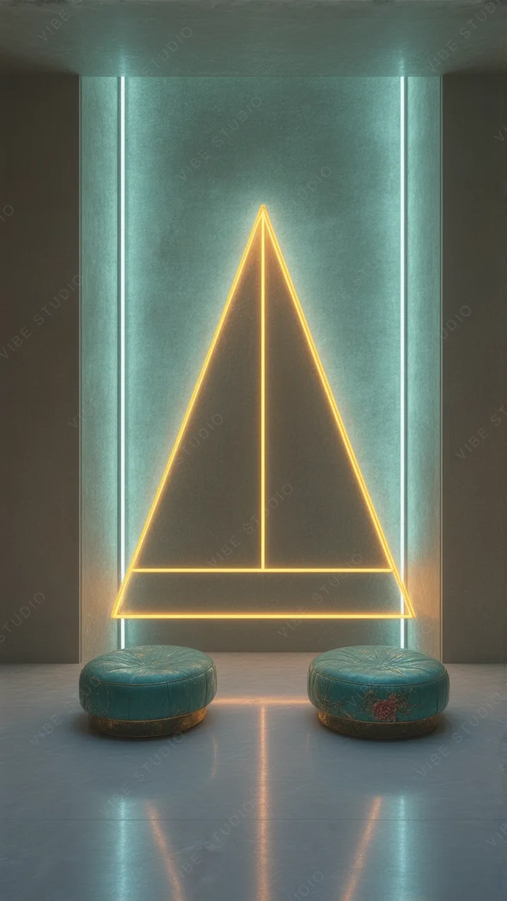 Geometric Neon Phone Wallpaper