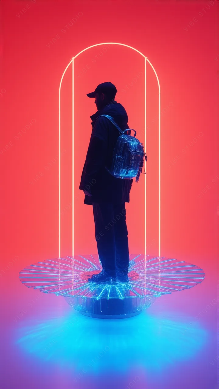 Geometric Light Phone Wallpaper