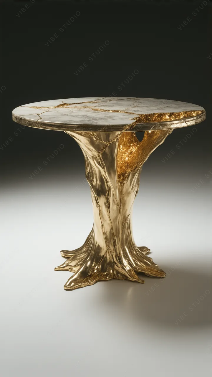 Marble &amp; Gold Sculpture Phone Wallpaper