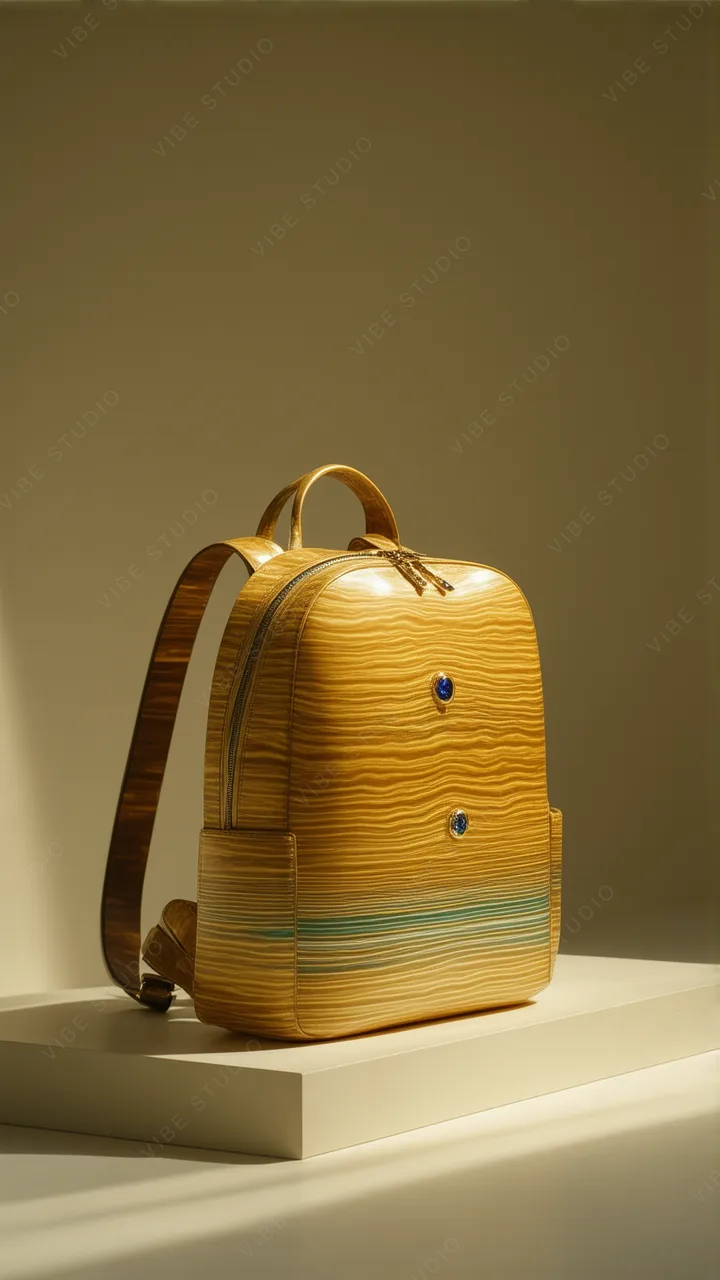 Vintage Leather Backpack  Luxury Decorative Object