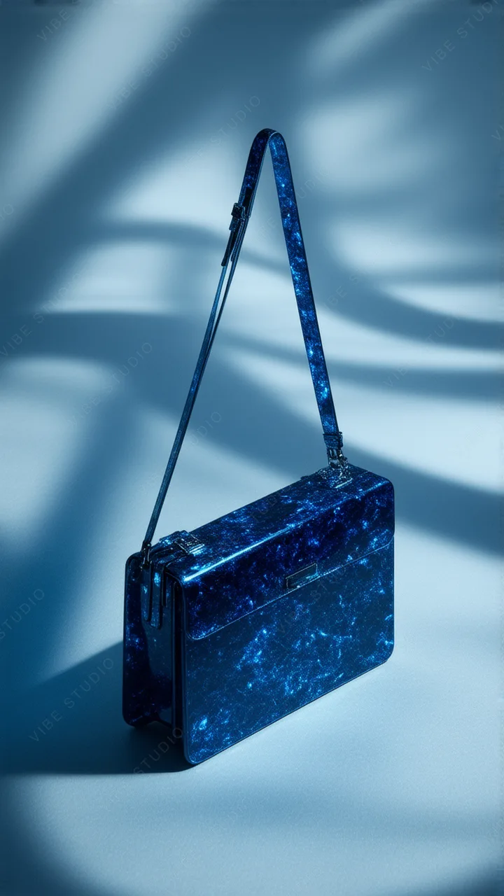 Blue Crystal Shoulder Bag Phone Wallpaper