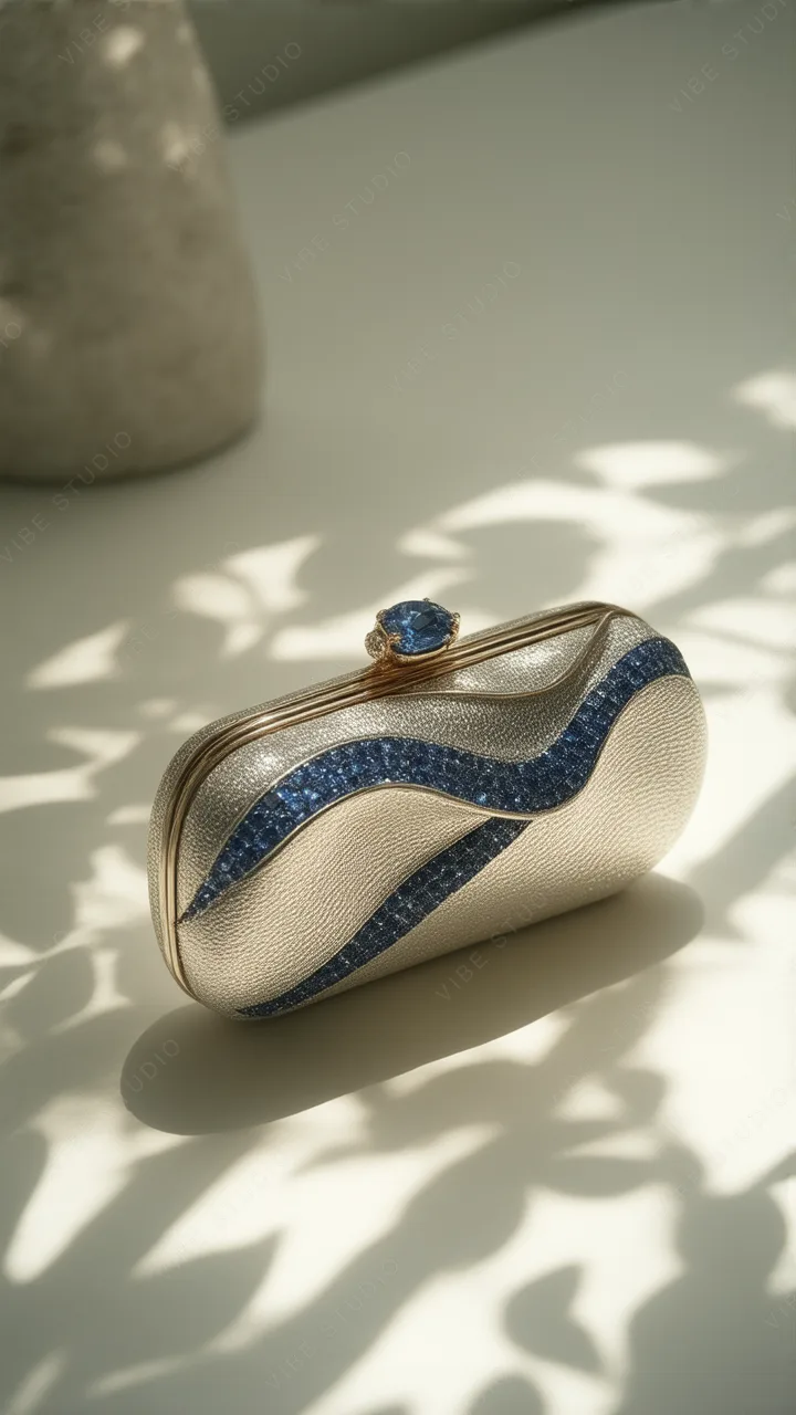 Gold &amp; Blue Crystal Clutch Phone Wallpaper