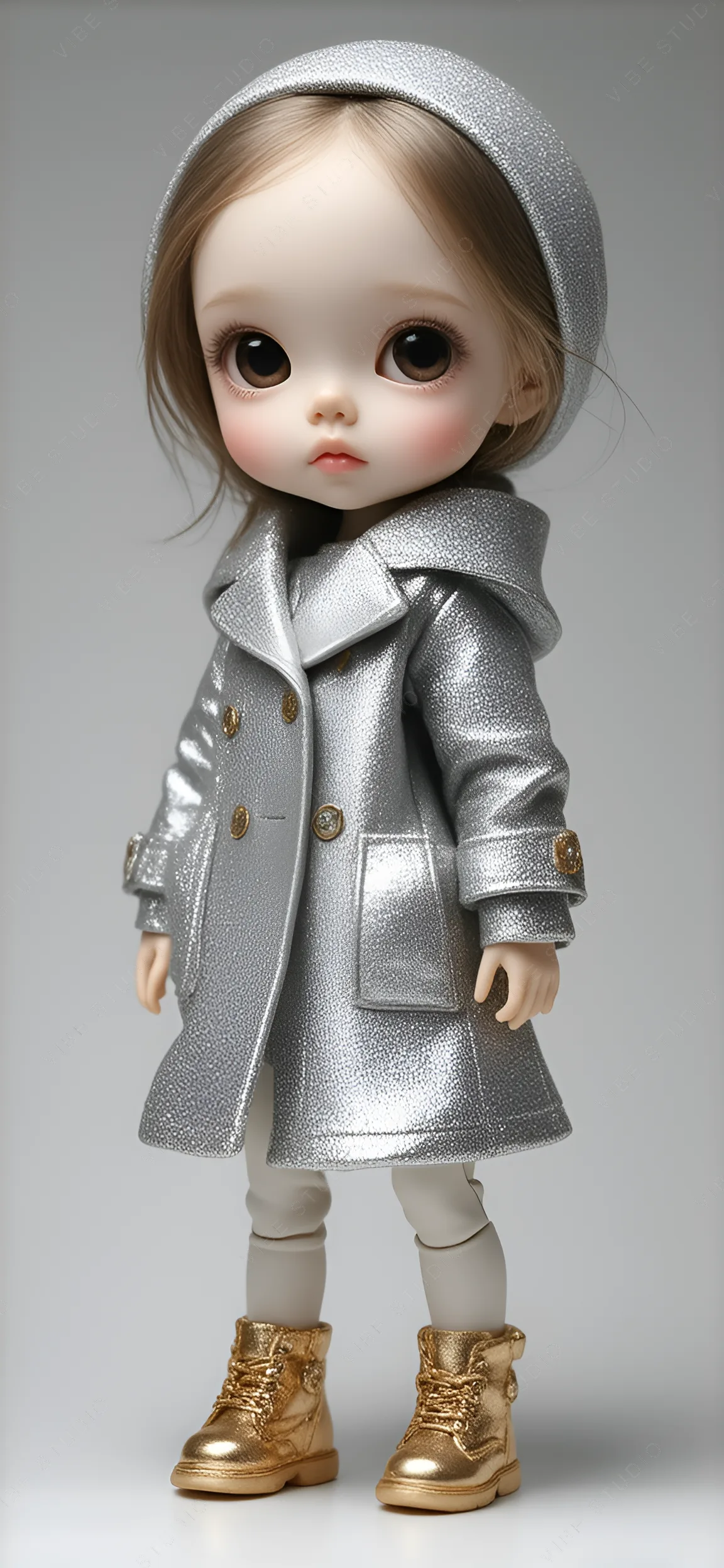 Large Eyed Doll, Metallic Coat