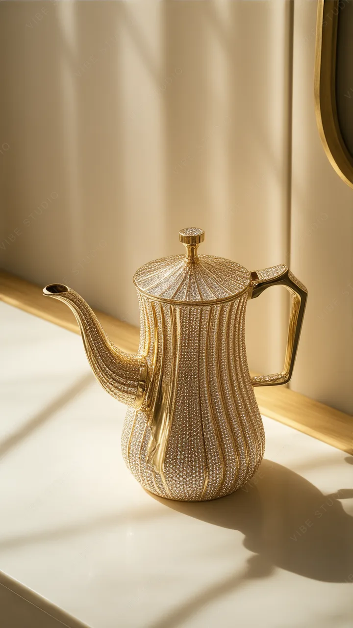 Golden Teapot Phone Wallpaper